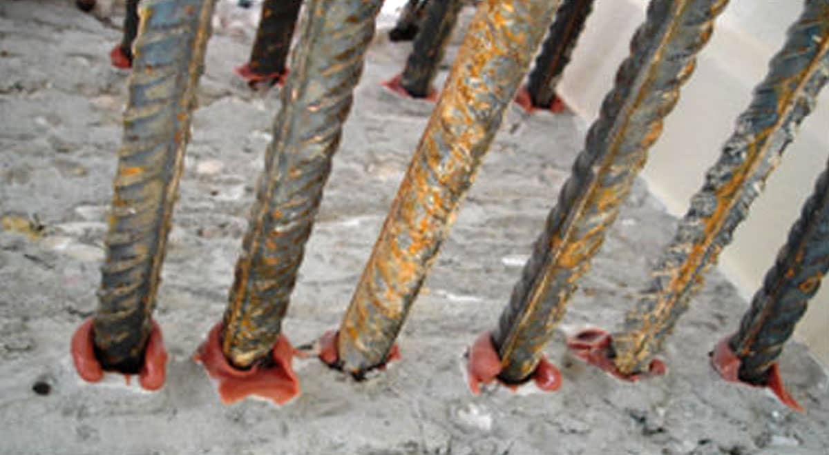 Rebar Anchoring Epoxy Work